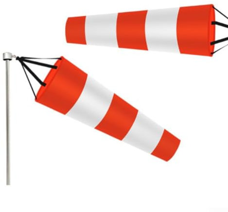 Airport Windsock, Airport Windsock Rip-Stop Polyester Wind Measurement Sock Bag Windsocks Rip-Stop Polyester Material(80cm)