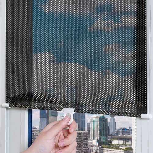 jiajulashou123 Sonnenschutz Rollos Ohne Bohren Verdunkelungsrollo Mit Saugnäpfen Isolations Rollos mit Saugnäpf Sonnenschutzrollo UV-Schutz für Wohnzimmer,Küche,Auto (40x60cm)