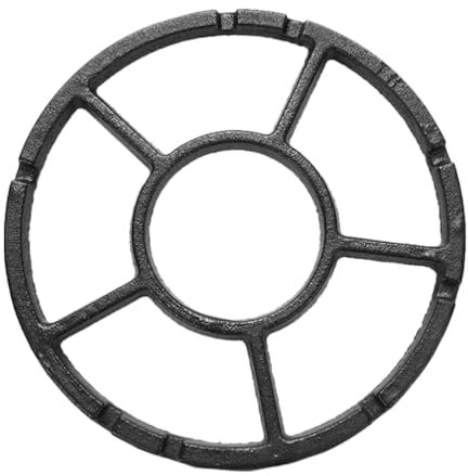 Luxshiny Cast Iron Wok Support Ring, Non-Slip Gas Stove Trivet, Universal Pan Stabiliser for Kitchen, Black (17.8x17.8x0.7cm)