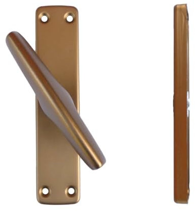 Maniglia Cremonese Finestra in Alluminio Anodizzato - Maniglie per Finestre in legno - Colore Bronzo, Dotata di 4 Viti per legno, 1 Pezzo (Gioco 5)
