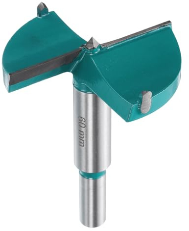 sourcing map Forstner - Punta da trapano da 60 mm, in carburo di tungsteno, per aprire fori per la foratura di cerniere, lavorazione del legno, verde