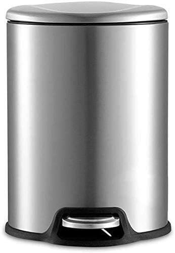 WaiDXn WDX- Pattumiera a Pedale Pattumiera for Bagno Ristorante Pattumiera Pattumiera Rotonda in Acciaio Inossidabile con Coperchio Riciclare(12L)
