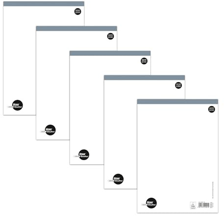 Staufen Style Bloc-notes - 5 blocs de 50 feuilles chacun, DIN A4, 70 g/m² vierge, sans couverture