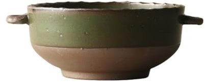 NEBE Ciotole Cucina Stoviglie In Gres Fatte A Mano For La Casa, Grande Ciotola For Zuppa Di Riso, Spaghetti Di Riso, Ciotola A Doppia Orecchie Scodella Colazione(B)