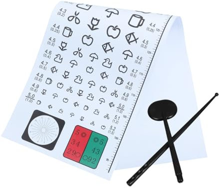 Alipis Vision Test Chart Eye Chart Wall Poster Testing Equipment Boy Girl Test Eye Exam Tools for Classroom School Home