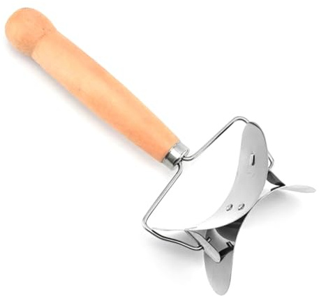Asyduey Envoltorios de Bolas de Masa de Acero Inoxidable, Cortador de Masa de Piel, Rodillo Circular, Cortador de Bolas de Masa, Herramienta para Cortar Pasteles