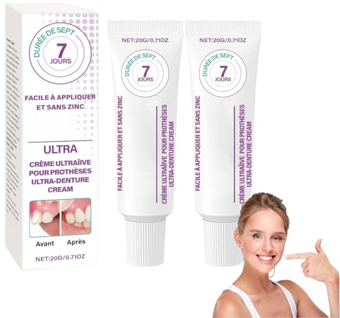 2PCS Thermoplastic Denture Adhesive, Denture-Adhesives Gel for Long-Lasting Hold, Convenient Dental Glue & False Teeth Adhesive for Comfortable False Teeth Wear, Comfort and Stability