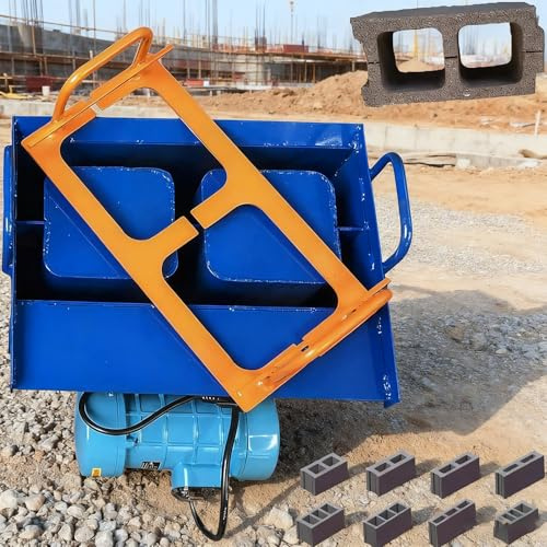 Kindevieft Concrete Block Machine,Customizable Molds, 45s Fast Forming, Max Pressure 23kn, Vibration Frequency 212 Times/Min, 30 Bricks,Suitable for Home Use, Farm Manufacturing, Etc