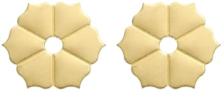 QUARKZMAN 2 Piezas Placa Posterior Para Tirador Gabinete, Placa Posterior Latón En Forma Hexagonal Flor 1.38 Pulgadas, Arandelas Decorativas Clásicas Para Muebles Junta Para Puertas Gabinete