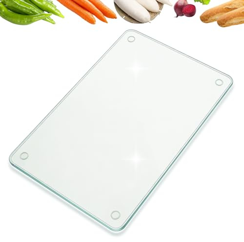 DZAEMOSIIE Tabla de cortar de cristal, transparente