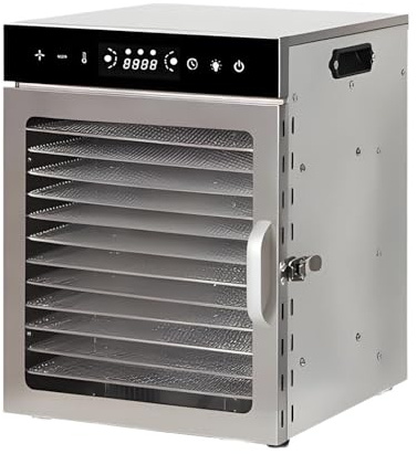 WTRYRN Deshidratador de Alimentos Compacto, deshidratador de Acero Inoxidable, deshidratador de Carne, secador de Frutas y Alimentos, para cecina, Fruta, Carne, Res y Hierbas. 12Layer