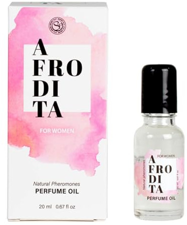 Perfume Feromonas Mujer/Afrodita 20ml • Aceite Roll-On Aroma Caramelo Dulce • Atrae Hombres con Feromonas Naturales de Trufa • Fragancia de Seducción Femenina