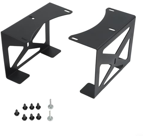 CWOQOCW Support de bureau pour console PS5, console de jeu sous le bureau, étagère en acier au carbone avec circulation d'air optimisée et housses de protection