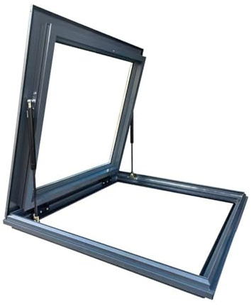 Ventana de techo de tragaluz resistente para techos inclinados y planos, iluminación interior de ático y sótano, cubierta de ventana de solárium, 75 x 80 cm