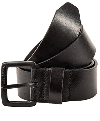 Diesel Herren Cleaner Leather Belt Gürtel, schwarz, 85