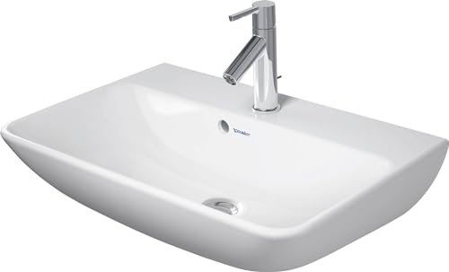 Duravit Waschtisch-Compact Me by Starck 60x40cm, m ÜL, HLB, 1 HL, we WonderGliss
