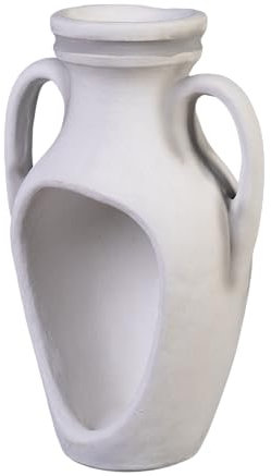 gartendekoparadies.de Amphore als Blumentopf Pflanzgefäß aus Steinguss, Grau, 42 x 12 cm, 7 kg, frostsicher (3 Liter)