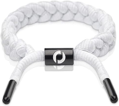 Bracciale Paracord regolabile realizzato in resistente corda impermeabile | elegante accessorio per uomo | 7 colori | si adatta a qualsiasi polso da 15,2 a 21,6 cm, One Size, Corda, NA