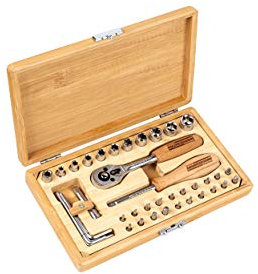 Brüder Mannesmann Werkzeugsatz, im Bambuskoffer, 41-teilig | M29000