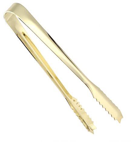 DAUERHAFT Acier Inoxydable 304 Sucre/Glace/Pâtisserie/Biscuits/Pince à Viande Grillée, Anti-bactérie Salade/BBQ Tong, Café, Bars, Boulangeries, Ustensiles de Cuisine(Doré)