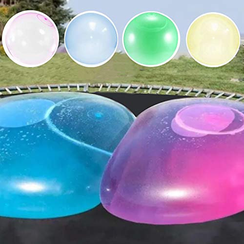 4 Pack Large Bubble Magic Bubble Balls Transparent Bounce Balloon Inflatable Water Ball Beach Garden Soft Rubber Outdoor Party