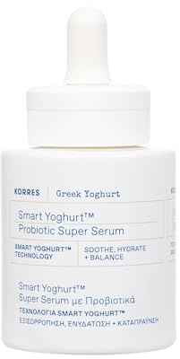 KORRES Smart Yoghurt™ Probiotisches Superserum für das Gesicht, beruhigendes Pflege Serum für empfindliche und gereizte Haut, stärkt das Mikrobiom, dermatologisch getestet, 30 ml