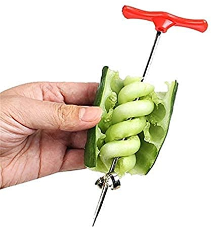 Coupe frites spirale ondulée décoration légumes fruits vu à la TV accessoires cuisine snack original créatif ustensile