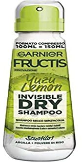 Garnier Fructis Trockenshampoo ohne Wasser, für alle Haartypen, erfrischend und volumengebend, ohne Rückstände, unsichtbares Trockenshampoo, Duft Yuzu Lemon, 150 ml