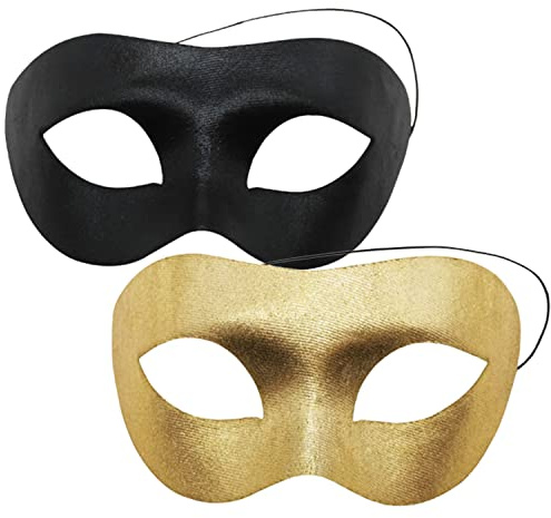 DUOHERESHUI 2 Stücke Maskerade Maske, Herren Venezianische Maske, Für Kostüm Fasching Karneval Halloween Party Ball Oper