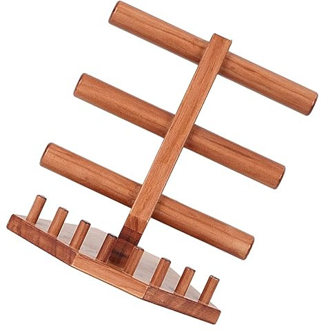 Cabilock Schmuckringhalter 3-stufiger Holz Armband Displayständer Schmuck Organizer Für Ringe Armbänder Und Uhren Vintage Design Für Zuhause