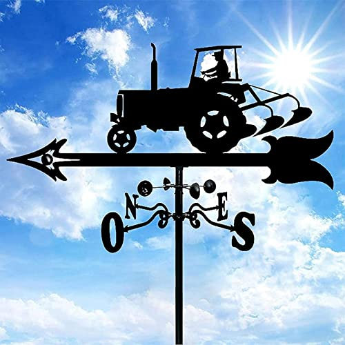 Rétro Durable Tracteur girouettes pour décoration de Jardin extérieur girouette en Acier Inoxydable Artisanat Ornements
