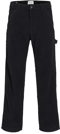 Jack & Jones Pantaloni da Uomo in Velluto a Coste, Nero, W33 / L32
