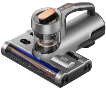 Jimmy BX7 Dual Aspiratore portatile antiacaro battimaterasso, 600W, Doppia spazzola rullo, ideale per animali, sterilizzazione UV e ultrasuoni, sensore dello sporco, filtrazione Dual-Cyclonic