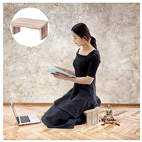 Samnuerly Faltbare Meditationsbank, Kniehocker für Zen-Meditationshaltung, Yoga-Bank für längeres Üben, Yoga-Bank aus Holz, Meditationshocker, moderner klappbarer Gebetshocker