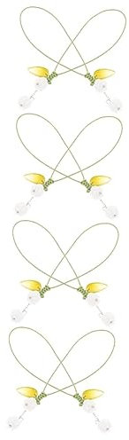 LIFKOME 4 Sets Handy-schlüsselband Mit Perlen Blumen- Ornament Für Ausweise Handygurt Für Einfachen Zugriff 2 Stück X 4