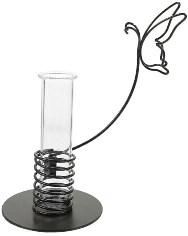 RORPOIR Jarrón De Hierro De Mesa con Diseño Floral Jarrón Hueco Transparente Adorno para Maceta De Escritorio para Decoración De Interiores