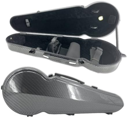 WUQIMUSC Viola Case 40,6 cm leichte Kohlefaser, verstellbares Nackenpolster mit Klettverschluss, geeignet für Größen 38,1–41,9 cm, verdicktes Futter, integriertes Hygrometer, Stabiler Griff, mit