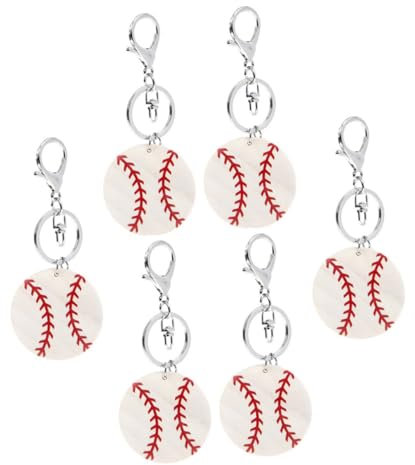 KITANDOVE 6 Stück Baseball-schlüsselanhänger Für Taschen Geldbörsen Dekoration Für Rucksäcke