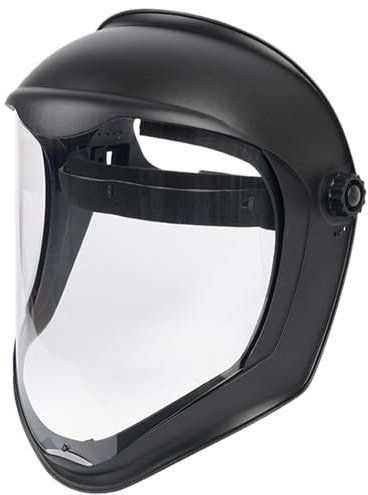 Escudo Facial con Visera de policarbonato Transparente, máscara de Cara Completa Anti-Fog Anti-Fog a Prueba de Viento para Trabajar, moler, Corte