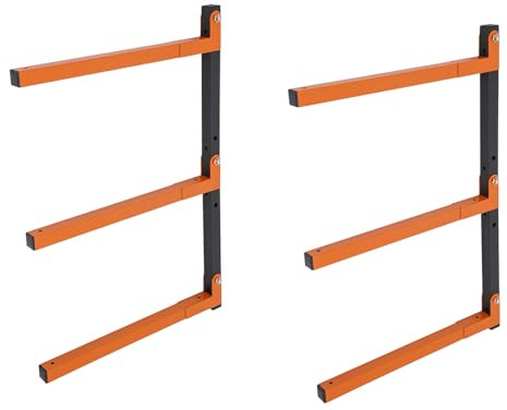 gegeweeret Estantería para leña de 3 niveles, color naranja