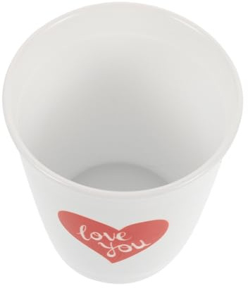 TOPBATHY Taza De Porcelana Sin Asa Taza De Cerámica Para Pareja Para San Valentín Bodas y Obsequio Para Esposos