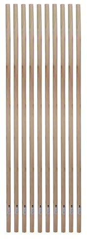 KMJ® Wooden Broom Handle (10 - Count) – Sturdy Wood Pole for Brooms, Mops & Brushes – Durable Wooden Handles for Tools and Cleaning Equipment - (Size 120 X 2.3 Cm)