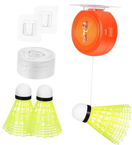 HANABASS Badminton Rebound Trainer Mit Einstellbarer Kordellänge Für Training Und Indoor Übung Inklusive Klebehaken Für Einfache Montage
