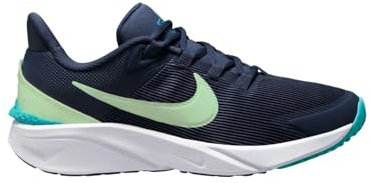 NIKE Star Runner 4, Zapatos de Gimnasia, Midnight Navy Volt Tint Dusty Cactus, 38.5 EU