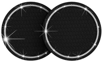 Heyumybit Car Coaster,2 Pièces Sottobicchieri da Auto Universale,Sottobicchieri per Portabevande per Auto,Accessori per Interni