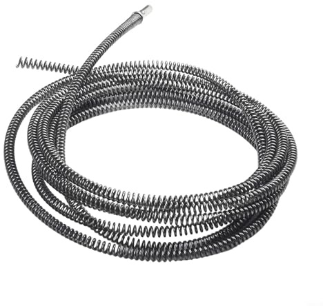 Eawfgtuw Serpiente de drenaje eléctrico para taladro eléctrico, herramienta de dragado de tubería de acero de manganeso flexible de 5 m para fregadero de cocina, bañera, alcantarillado de baño y