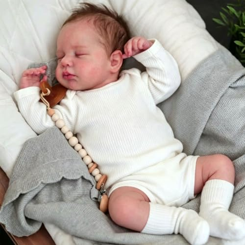 Anano Reborn Baby Lebensecht 50cm Reborn Baby Mädchen, Reborns Puppen Lebensecht Puppe Echt Wie EIN Baby Reborn Babypuppen Waschbar