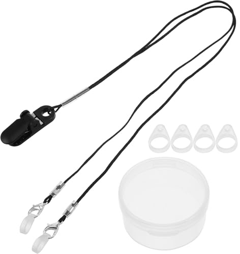 Anti Verlust Hörverstärkerkabel mit Sicherheitsclip Schwarz | Abs Nylon Ausführung, Universelle Passform, Komfortabler Sitz, für Aktive Senioren und Ältere Nutzer