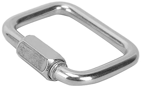 Chaîne en Acier Inoxydable 4 - Boucle de Connexion multifonctionnelle d’Angle, connecteur de chaîne de sécurité à Liaison Rapide pour hamac, Camping, pêche, randonnée et Accessoire (8mm)