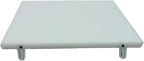 Tagliere polietilene double face pesante bianco con fermi girevoli antiscivolo spessore cm.2 (cm.40x30)